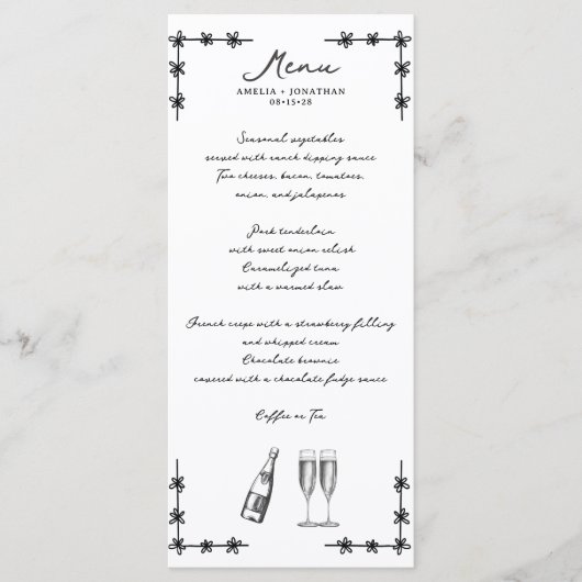 grillige bruiloft menu (Voorkant)