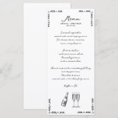 grillige bruiloft menu (Voorkant / Achterkant)