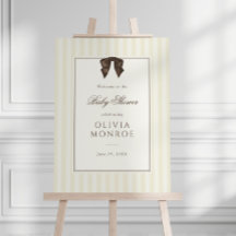 Grillige Bruine Strik Babyshower Welkom