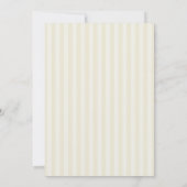 Grillige bruine strik gestreepte babyshower kaart (Achterkant)