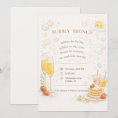 Grillige Bruisende Brunch Uitnodiging (Voorkant / Achterkant)