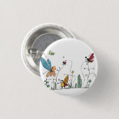 Grillige bug badge, bug thema speld/badge/knop ronde button 3,2 cm (Voorkant /achterkant)