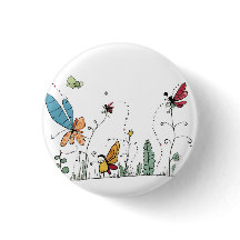 Grillige bug badge, bug thema speld/badge/knop