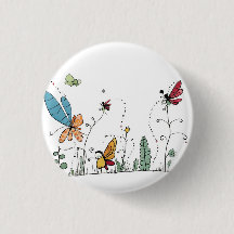 Grillige bug badge, bug thema speld/badge/knop