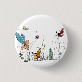 Grillige bug badge, bug thema speld/badge/knop ronde button 3,2 cm