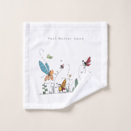 Grillige bug doekje, flanel, bug thema washandje