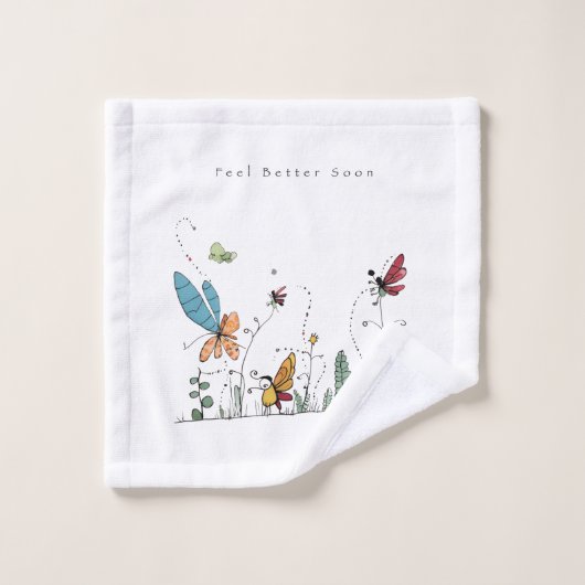 Grillige bug doekje, flanel, bug thema washandje (Wasdoekje)