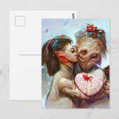 grillige buitenaardse Romance Briefkaart (Voorkant / Achterkant)
