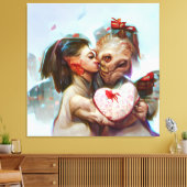 grillige buitenaardse Romance Canvas Afdruk (Insitu (Woonkamer))