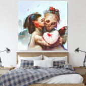 grillige buitenaardse Romance Canvas Afdruk (Insitu (Slaapkamer))