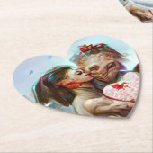 grillige buitenaardse Romance Kartonnen Onderzetters (Gekanteld)