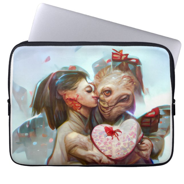 grillige buitenaardse Romance Laptop Sleeve (Voorkant)