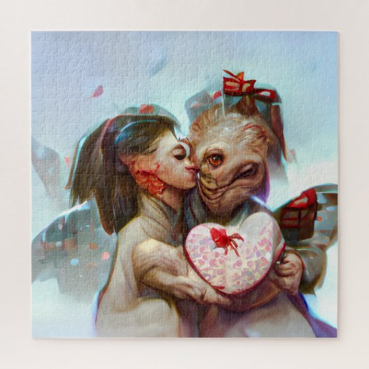 grillige buitenaardse Romance Legpuzzel (Verticaal)