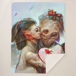grillige buitenaardse Romance Sherpa Deken