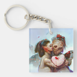 grillige buitenaardse Romance Sleutelhanger