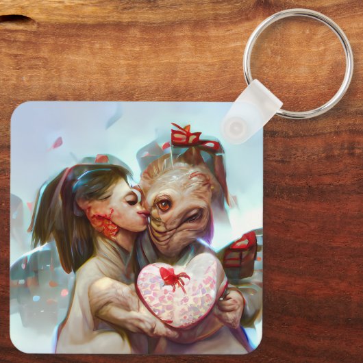 grillige buitenaardse Romance Sleutelhanger (Achterkant)