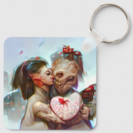 grillige buitenaardse Romance Sleutelhanger (Achterkant)