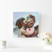 grillige buitenaardse Romance Vierkante Klok (Huis)