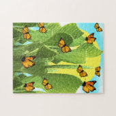 Grillige Cactus En Vlinders Legpuzzel (Horizontaal)