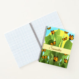 Grillige Cactus En Vlinders Notitieboek