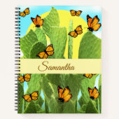 Grillige Cactus En Vlinders Notitieboek (Voorkant)