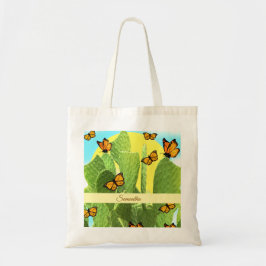 Grillige Cactus En Vlinders Tote Bag