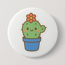 grillige cactus ronde button 7,6 cm