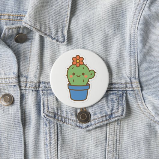 grillige cactus ronde button 7,6 cm (In situ)