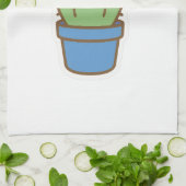 grillige cactus theedoek (Gevouwen)