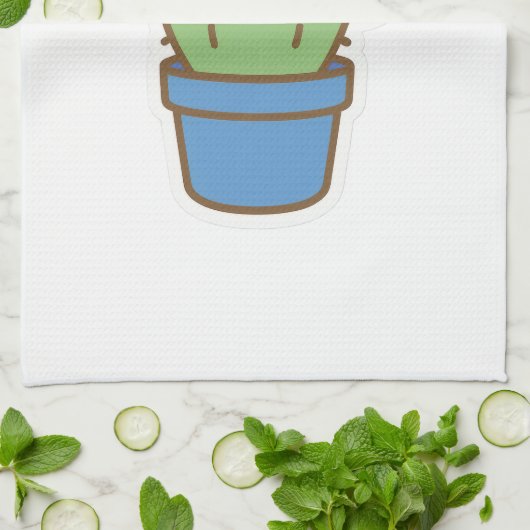 grillige cactus theedoek (Gevouwen)