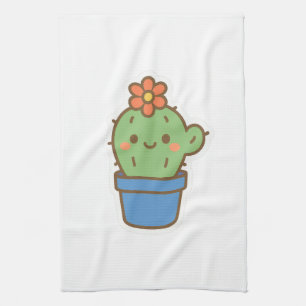 grillige cactus theedoek