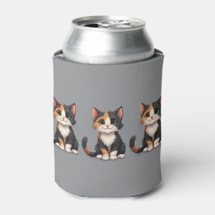 Grillige Calico Kat met Kat-Attitude Blikjeskoeler
