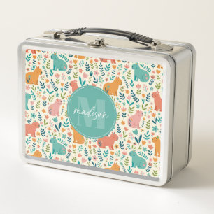 Grillige Capybara Metalen Lunchbox
