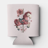 Grillige Carrousel Paard Afbeelding Blikjeskoeler (Achterkant)