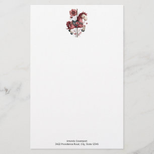 Grillige Carrousel Paard Afbeelding Briefpapier