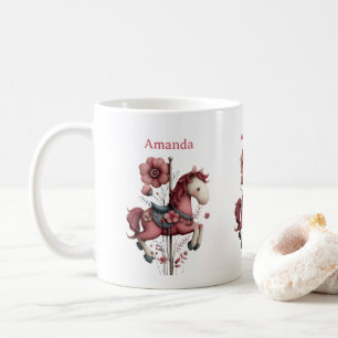 Grillige Carrousel Paard Afbeelding Koffiemok