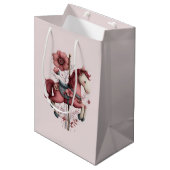 Grillige Carrousel Paard Afbeelding Medium Cadeauzakje (Voorkant Gekanteld)
