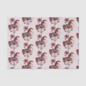 Grillige Carrousel Paard Afbeelding Patroon Tissuepapier (Voorkant)