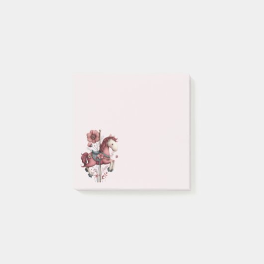 Grillige Carrousel Paard Afbeelding Post-it® Notes (Voorkant)