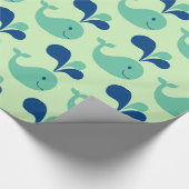 grillige Cartoon die walvispakpapier spuugt Cadeaupapier (Hoek)