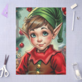Grillige Cartoon Elf | Kerstmis Tissuepapier (Craft)