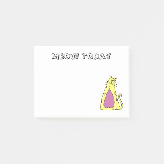 Grillige Cartoon Kat Post-it® Notes (Voorkant)