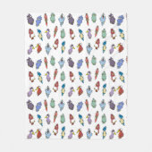 grillige Cartoon vogels gooien deken (Voorkant)