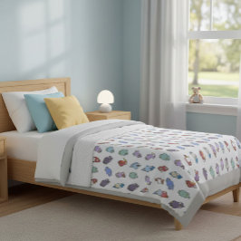 grillige Cartoon vogels gooien deken