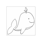 Grillige Cartoon Walvis Kunst Stempel (Afrduk)