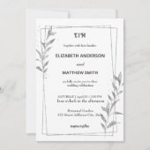 grillige casual overlay foto romantische bruiloft kaart (Voorkant)