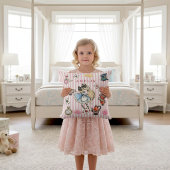 Grillige Chibi Alice Roze Streep Accent Kussen