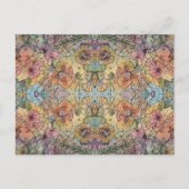 Grillige Chic Bloementuin Aquarel Schilderij Briefkaart (Voorkant)