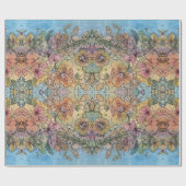 grillige chique bloementuin Waterverf schilderij Cadeaupapier (Vlak)