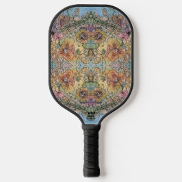 grillige chique bloementuin Waterverf schilderij Pickleball Paddle